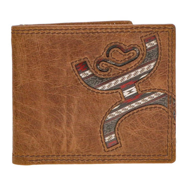 Laser Cut Hands-up Hooey Logo Bi-Fold Wallet with Nomad Print Inlay HBF014-BRRD