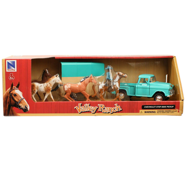 Chevy Pickup 1955 and Horse Trailer Toy by M&F 5100007