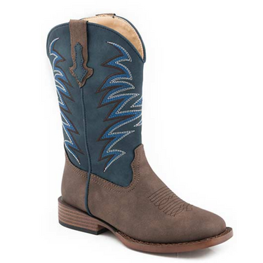 Clint Blue and Brown Children's Boot by Roper 09-018-1900-2993 BR