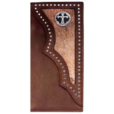Men's Roan Hair and Cross Rodeo Wallet by M&F Western DW943 (155656)