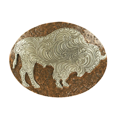 Oval Copper And Silver Buffalo Buckle 37712 (189092)