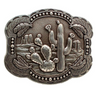 Blazzin Roxx Desert Cactus and Feathers Rectangle Belt Buckle by M&F 37597