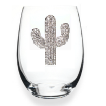 Diamond Cactus Stemless by Queens' Jewels 0600-005-201