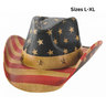 Old Glory Red/Ivory/Blue Patriotic Straw Hat LARGE/X-LARGE 5024