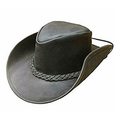 Black Denali Leather Hat by Natko Inc TDU5472