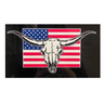 CT Rodeo Flag w/ Longhorn Skull TXF01-04-USA