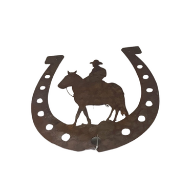Rustic Metal Cowboy Horseshoe Sign by Recherche Furnishings CBHORSESHOE