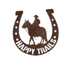 Rustic Metal Cowboy Happy Trails Horseshoe Sign by Recherche Furnishings CBHSHAPPY
