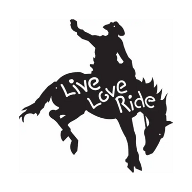 Rustic Metal Live Love Ride Sign by Recherche Furnishings BRONLLR