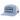 "CR088" Cactus Ropes Blue / White 5-Panel Trucker with Navy / White / Grey Rectangle Patch - OSFA