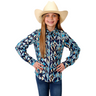 Girl’s Modern Aztec Print Western Blouse Long Sleeve Related Shirt by Roper - 03-080-0590-2048