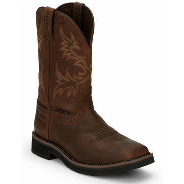 Men's Driller Steel Toe Waterproof Cowboy Boot by Justin SE4690