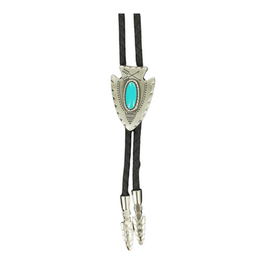 Adult Turquoise Arrowhead Bolo Tie by Double S 22118