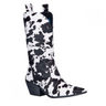 Black and White Cowhide Live A Little Cowboy Boot DI127 by Dingo