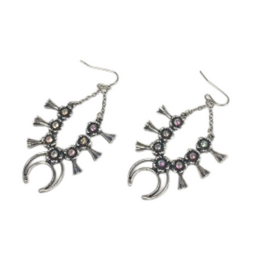 Squash Blossom Dangle Earrings WE2-47-ER1355/SB/AB