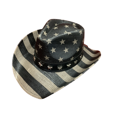 Grey Stars and Stripes Hat ST-083