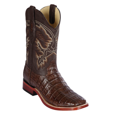 Men's Distressed Caiman Belly 7 Toe Boot By Los Altos 158G8207