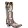 Women's Tobacco Studs/Cryatals And Flowered Embroidery A3572