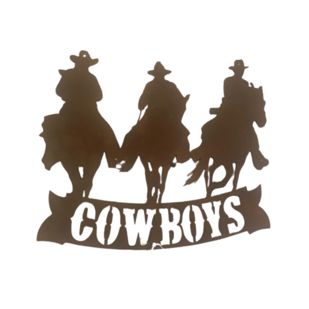 Rustic Metal Cowboys Sign by Recherche Furnishings COWBOYS – Cowtown ...