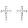 Quiet Faith, Tiny Crystal Cross Earrings - ER1510