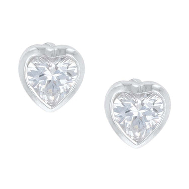 Tiny Heart Crystal Post Earrings ER4476