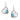Clearer Ponds Turquoise Heart Earrings-ER5179