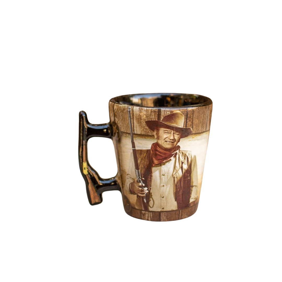 John Wayne Shot Glass - A Man's Gotta Do Rifle Handle JW5261 – Cowtown ...