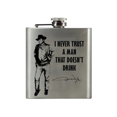 John Wayne Hip Flask - Never Trust JW6107 