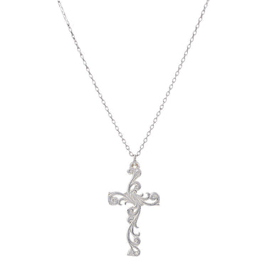 Filigree Silver Cross Necklace