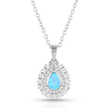 Radiating Crystals Opal Necklace-NC5530