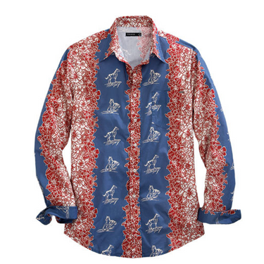 Tin Haul Men's Tropical Long Sleeve Shirt 10-001-0164-4056