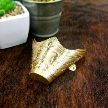 Gold Engraved Boot Tip AC22