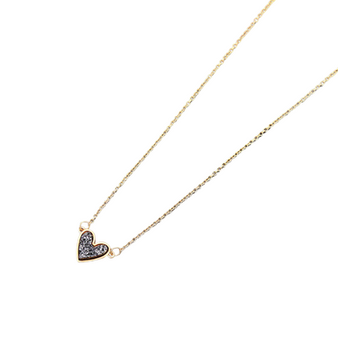 Heart Druzy Stone Necklace DFN0074/HEMA