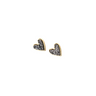 Heart Druzy Stone Stud Earrings By Blue Tortoise  DFE0263/HEMA