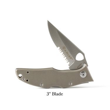 Ariat Knife 3" Hybrid Blade, Olive Handle, Medium A7100129248-M