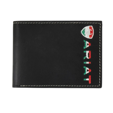 Ariat Mexican Flag Embroidered Black Bifold Wallet A3555301