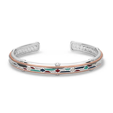Western Mosaic Cuff Bracelet By Montana Silversmiths BC5690