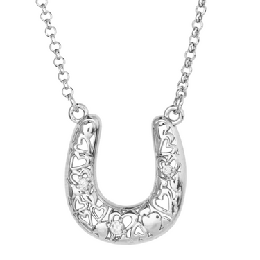 Heartfelt Luck Horseshoe Necklace By Montana Silversmiths NC5700