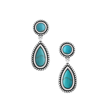 Tranquil Waters Turquoise Earrings By Montana Silversmiths ER5702