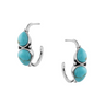 Mirrored Turquoise Hoop Earrings By Montana Silversmiths ER5720