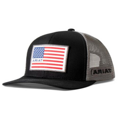 Ariat Men's USA Flag Patches Belt - 1.5" Wide Leather With Digital Camo, Interchangeable Buckle