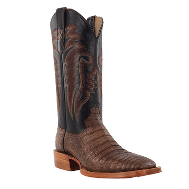 Men's Coco Caiman Cowboy Boot Wide Square Toe by R. Watson RW2004-2