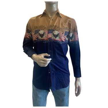 Men's Long Sleeve "We the People" snap up shirt PHMSOSR14H 