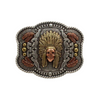 Nocona Skull Chief Rectangle Belt Buckle by M&F 37600