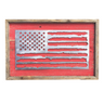 Rustic Reclaimed Shabby Brushed American Flag by Recherche Furnishings AMERICANFLAGRED