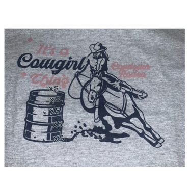It's a Cowgirl Thing Youth T-shirts in Gray 16108Y-073