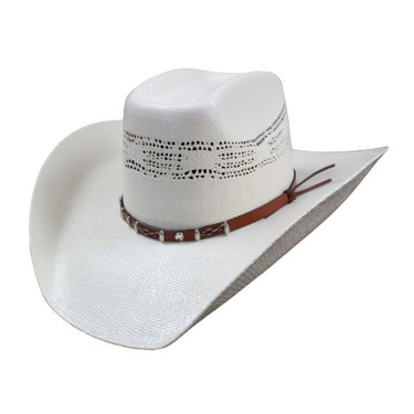 8 Second Bangora Natural Straw Cowboy Hat by JR Palacios 7356