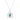 Chiseled Cow Tag Turquoise Necklace-NC5398