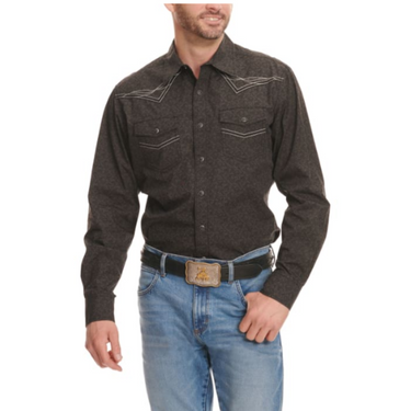 Men's Rock 47® by Wrangler® L/S Western Shirt - Blk Paisley - 112330424