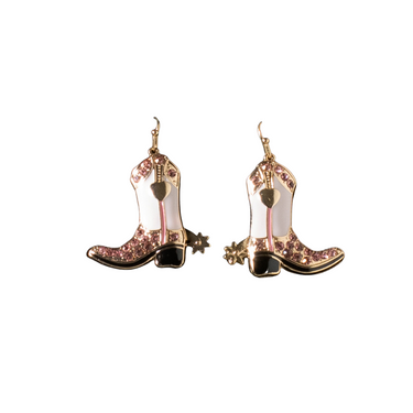 Pink Cowboy Boot Earrings D460015230